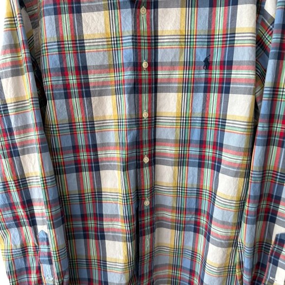Ralph Lauren Mens Classic Fit Plaid Button-Down Shirt Multicolor Long Sleeve XL - Picture 2 of 5